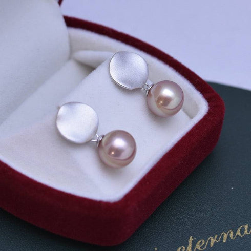 10-11mm Freshwater Pearl & Coin Earrings - House Of Pearls